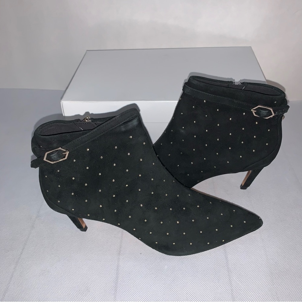Ted Baker Curved Pointed Toe Black Bootie NIB
